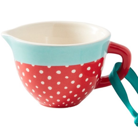 New - Rare - The Pioneer Woman Red Polka Dot Batter Bowl Christmas Ornament - Picture 2 of 3